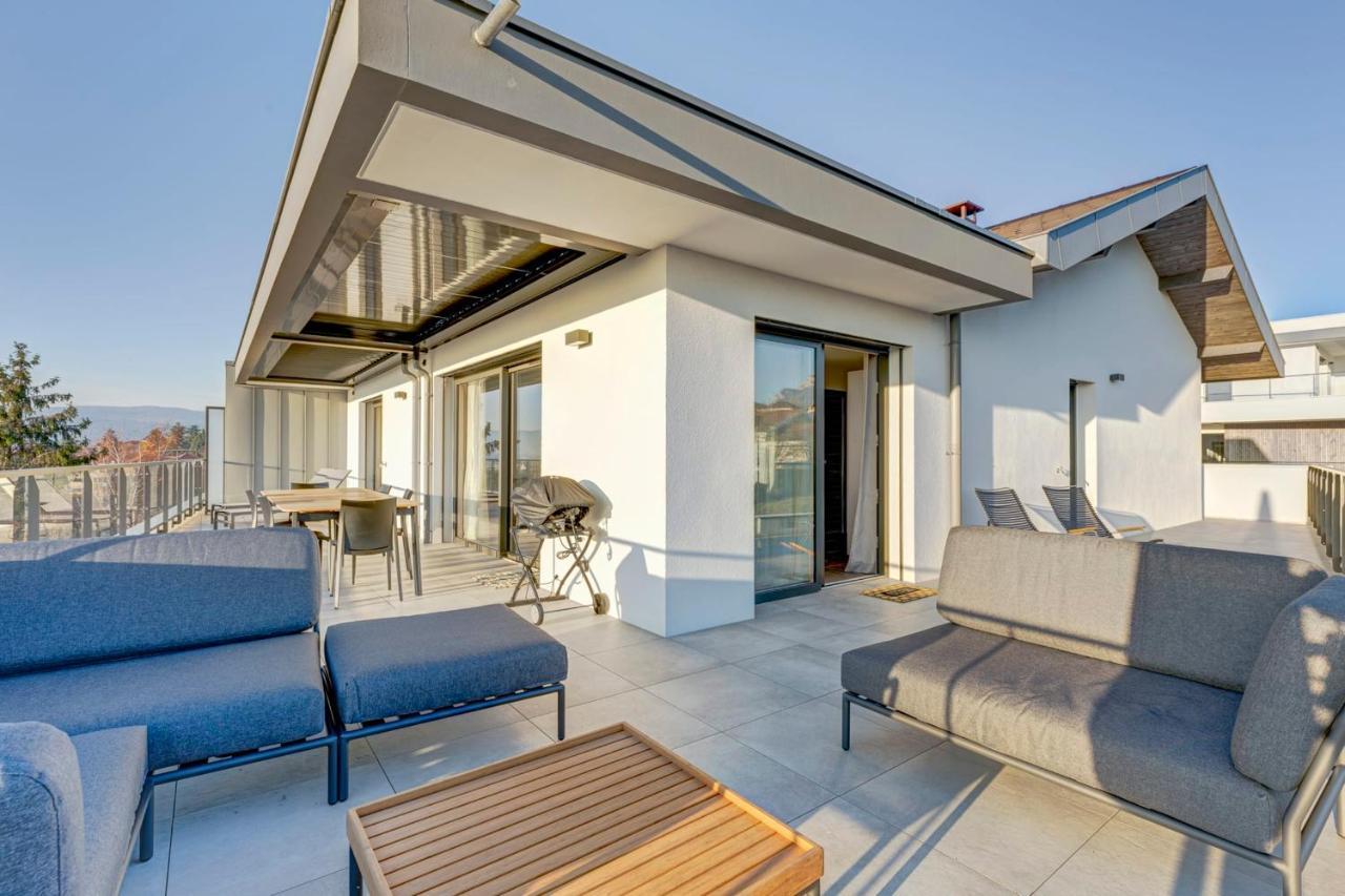Serenity - 3 Bedroom Top Floor Apartment Parking & Lake View Terrace Annecy Exterior photo